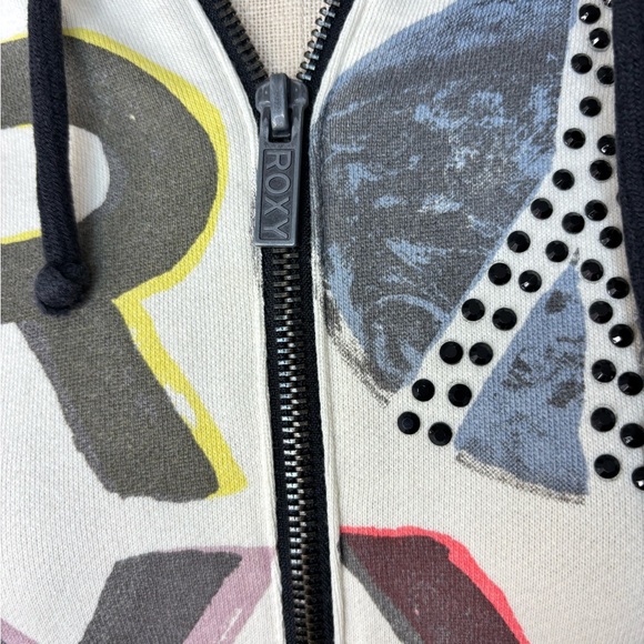 Roxy Cream Hoodie Vintage-Style - Picture 3 of 7